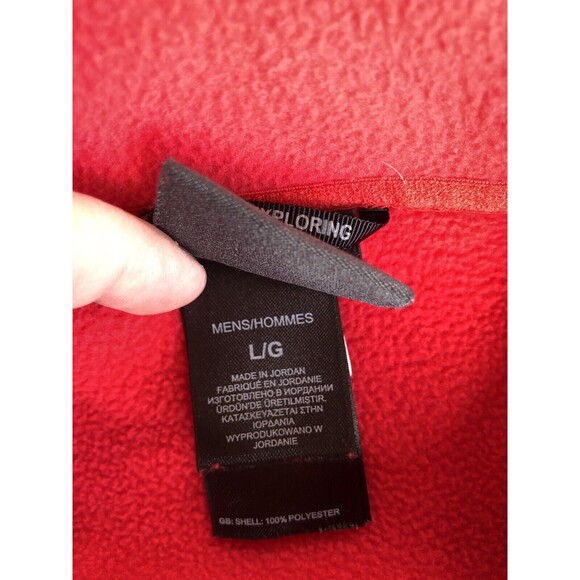 The North Face Sweater Adult Large Red Quarter Zip Fleece Mens Polartec pullover - Picture 5 of 5